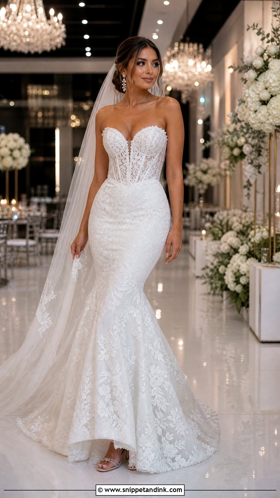 Mermaid Corset Top Wedding Dress - Snippet and Ink - 25 Wedding Dress Corset Top Ideas