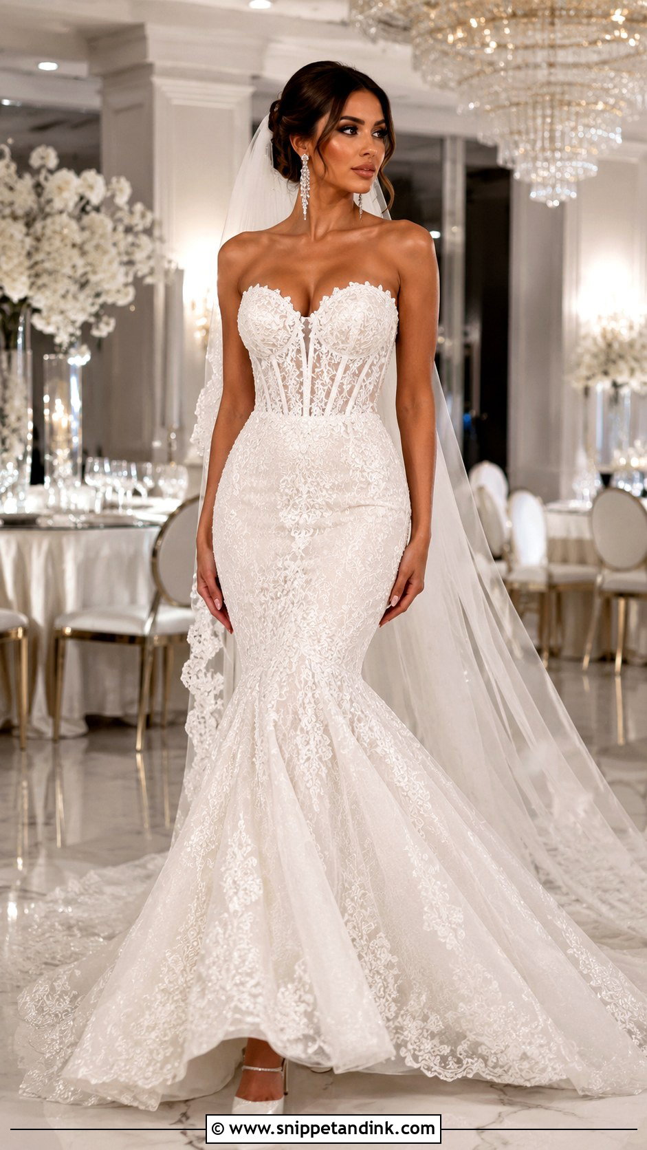 Mermaid Corset Wedding Gown - Snippet and Ink - 25 Corset Wedding Gown Ideas