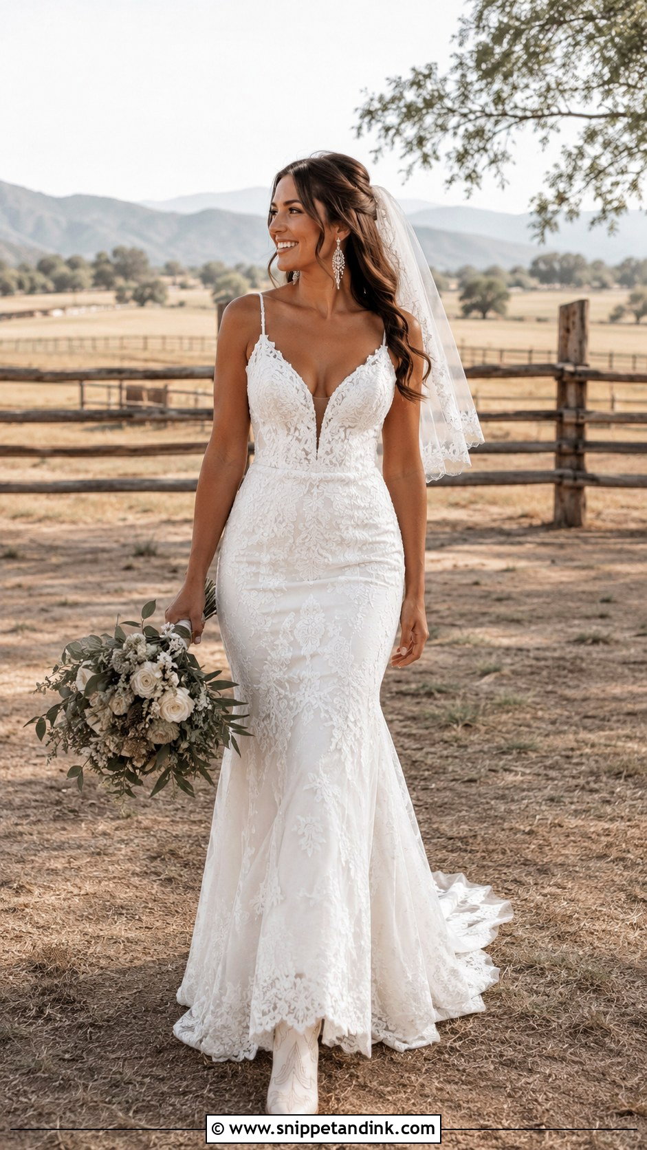 Mermaid Country Wedding Dress - Snippet and Ink - 25 Country Style Wedding Dresses