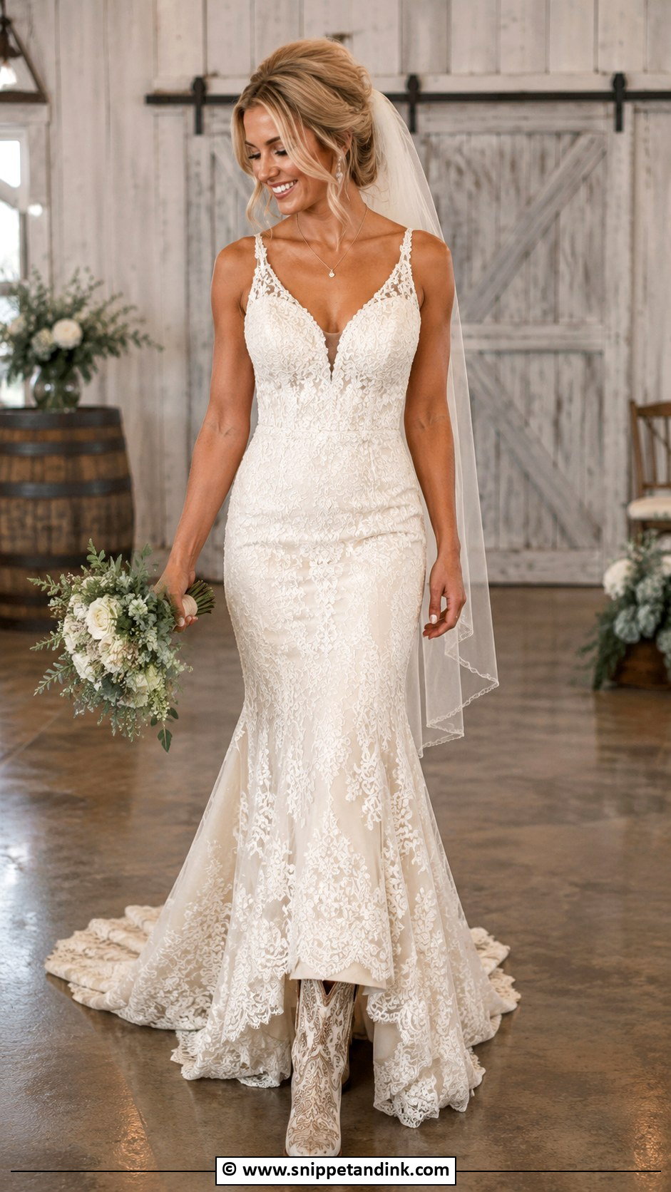 Mermaid Country Western Wedding Dress - Snippet and Ink - 25 Country Western Wedding Dresses