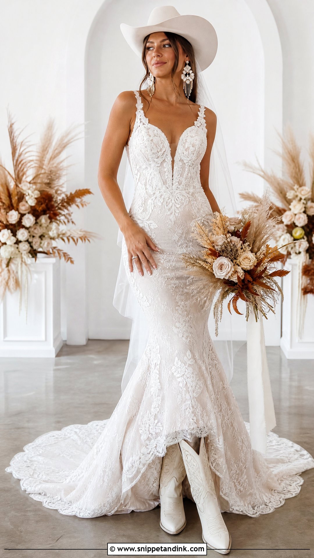 Mermaid Cowgirl Wedding Dress With Boots - Snippet and Ink - 25 Cowgirl Wedding Dress with Boots Ideas