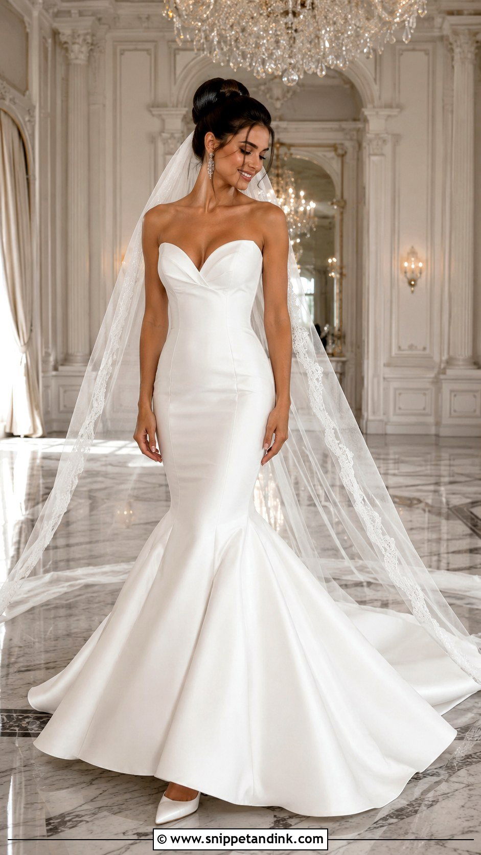 Mermaid Crepe Wedding Gown - Snippet and Ink - 20 Crepe Gown Styles for Wedding
