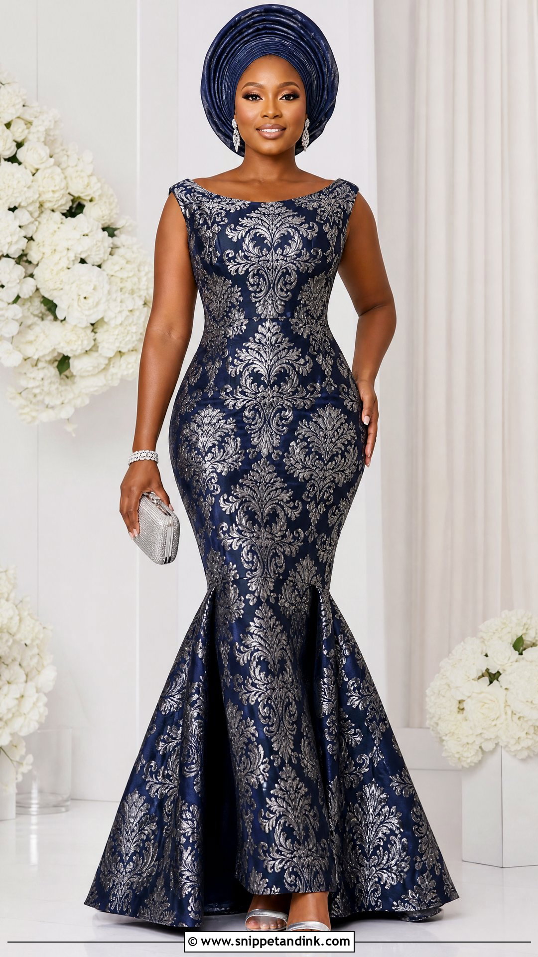 Mermaid Damask Gown - Snippet and Ink - 20 Simple Damask Gown Style Ideas