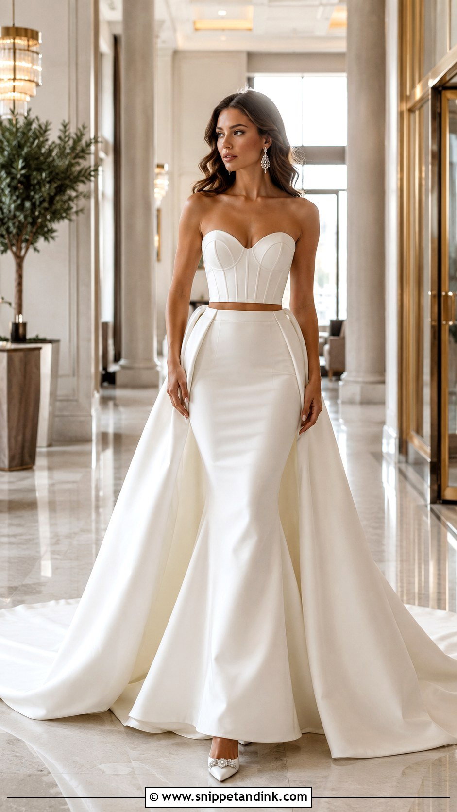 Mermaid Detachable 2 Piece Wedding Dress - Snippet and Ink - 20 Detachable 2 Piece Wedding Dress Ideas