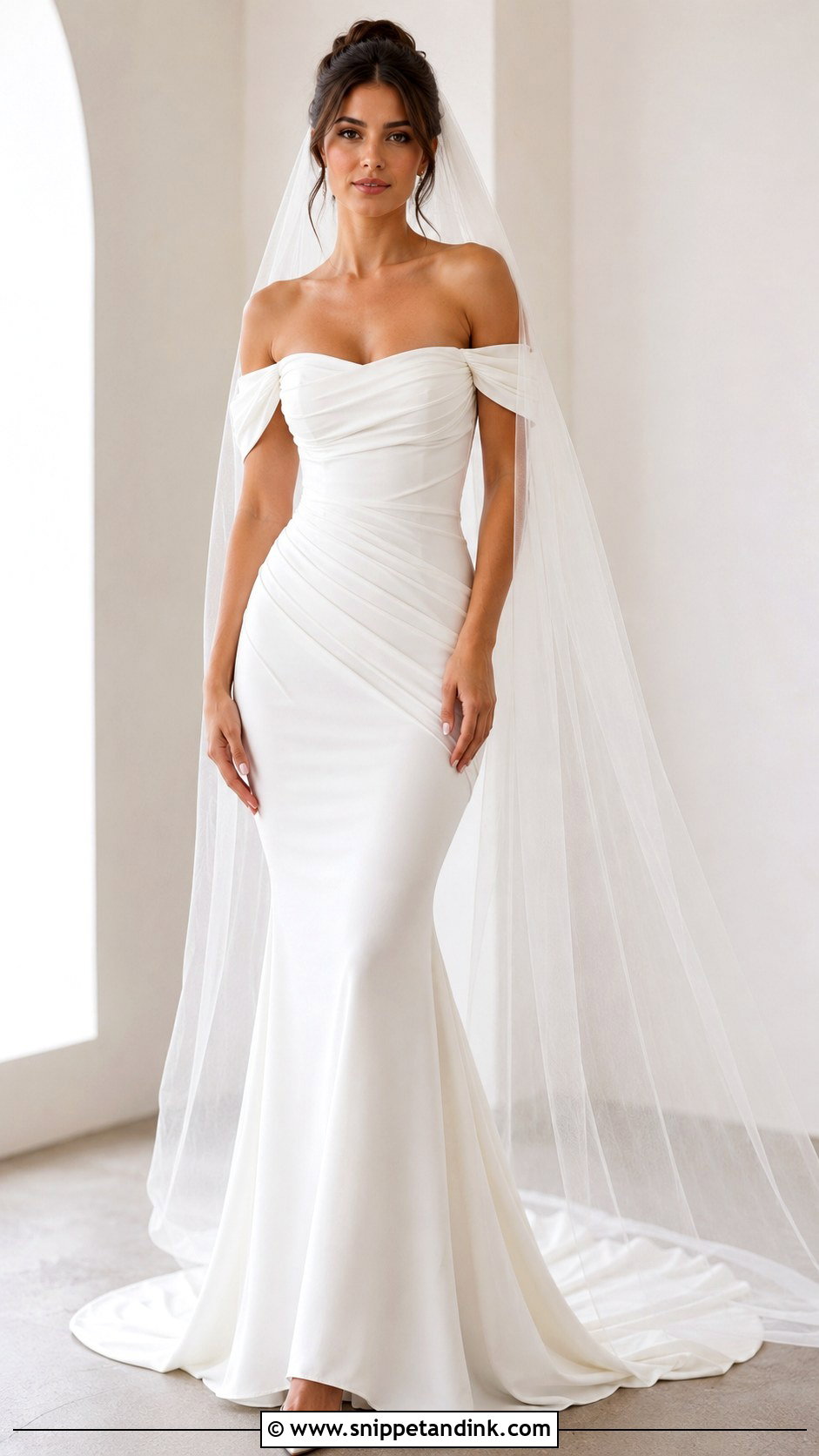 Mermaid Draped Wedding Dress - Snippet and Ink - 20 Draping Wedding Dress Ideas