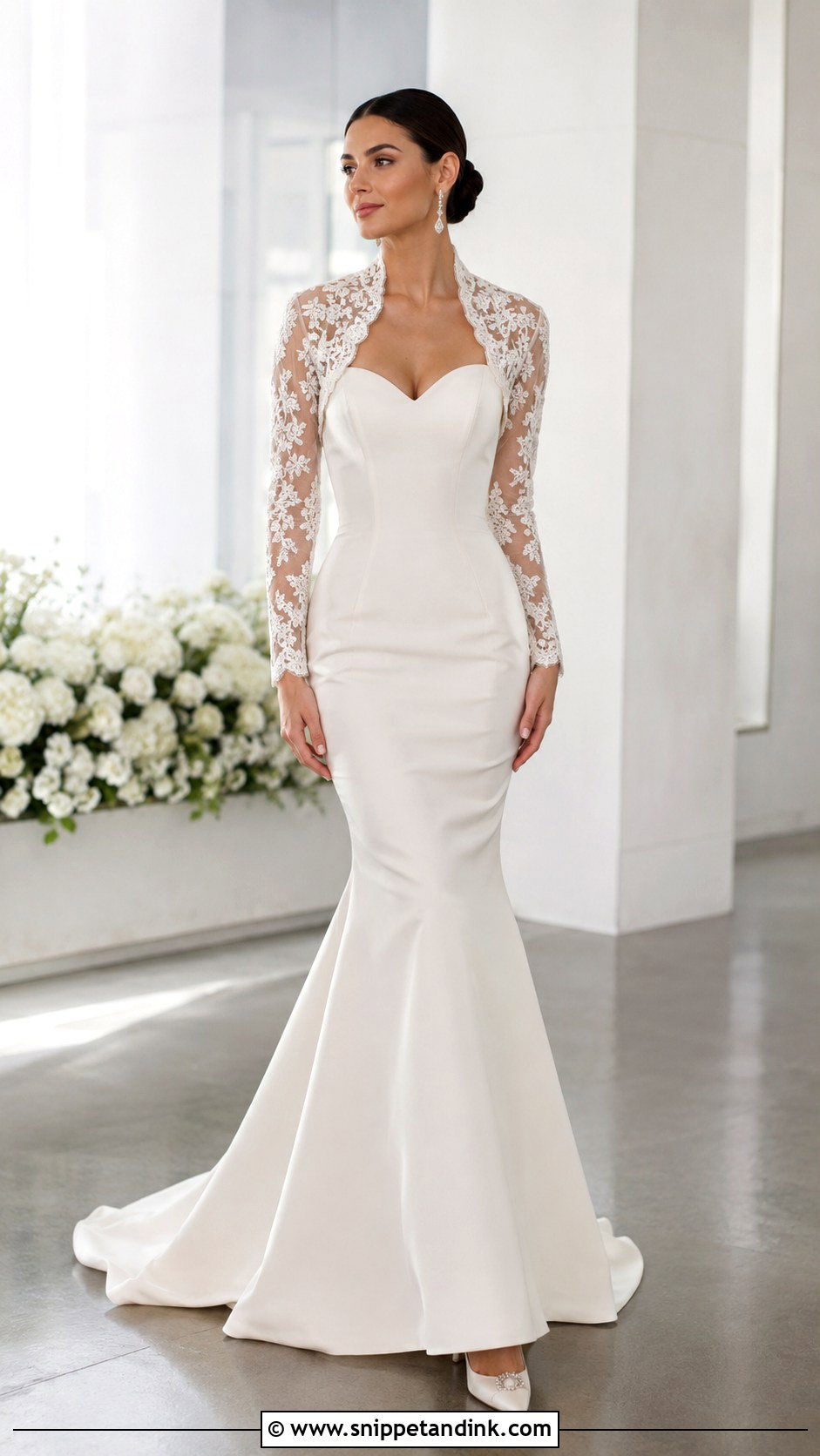 Mermaid Dress With Bolero - Snippet and Ink - 25 Bolero Wedding Dress Ideas