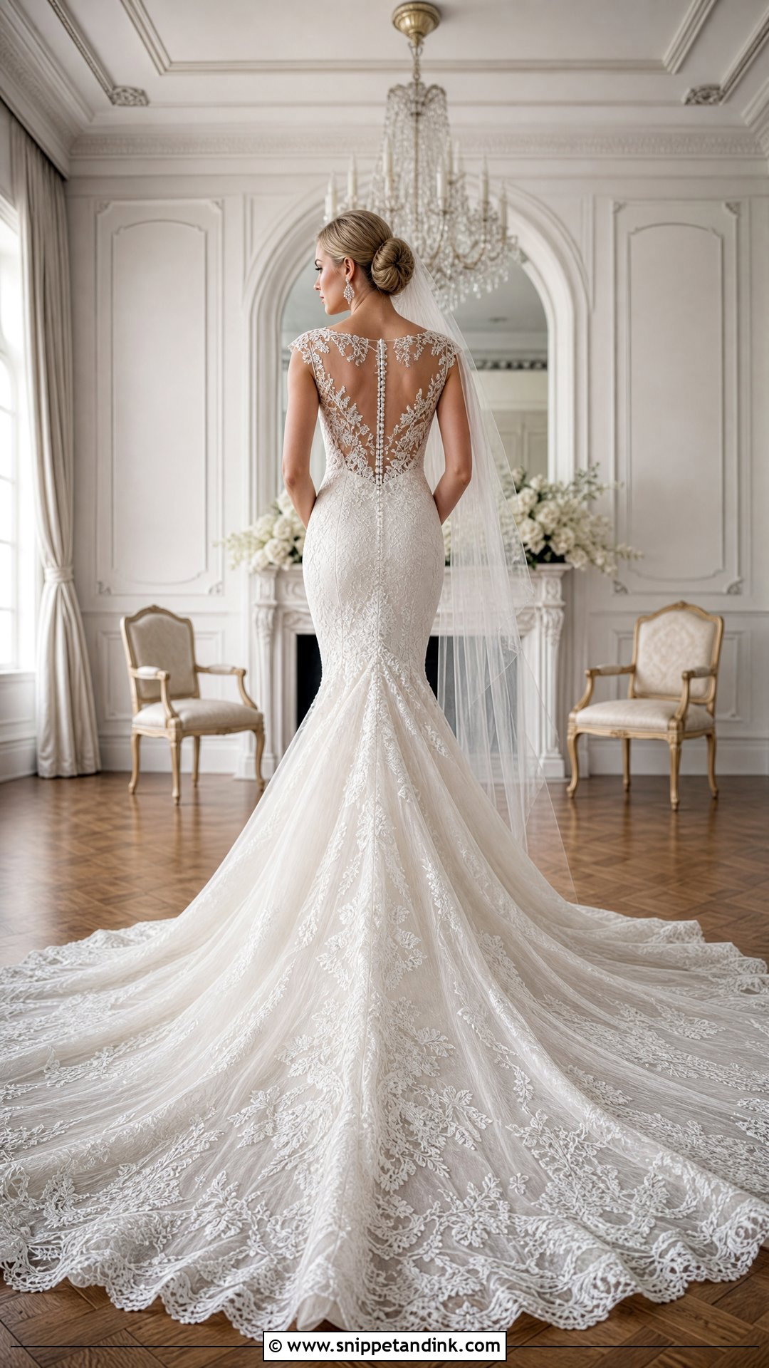Mermaid Dress With Fishtail Train - Snippet and Ink - 25 Dress Train Ideas