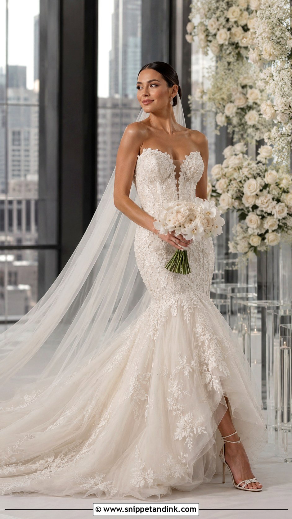 Mermaid Embroidery Wedding Dress - Snippet and Ink - 25 Embroidery Wedding Dress Ideas