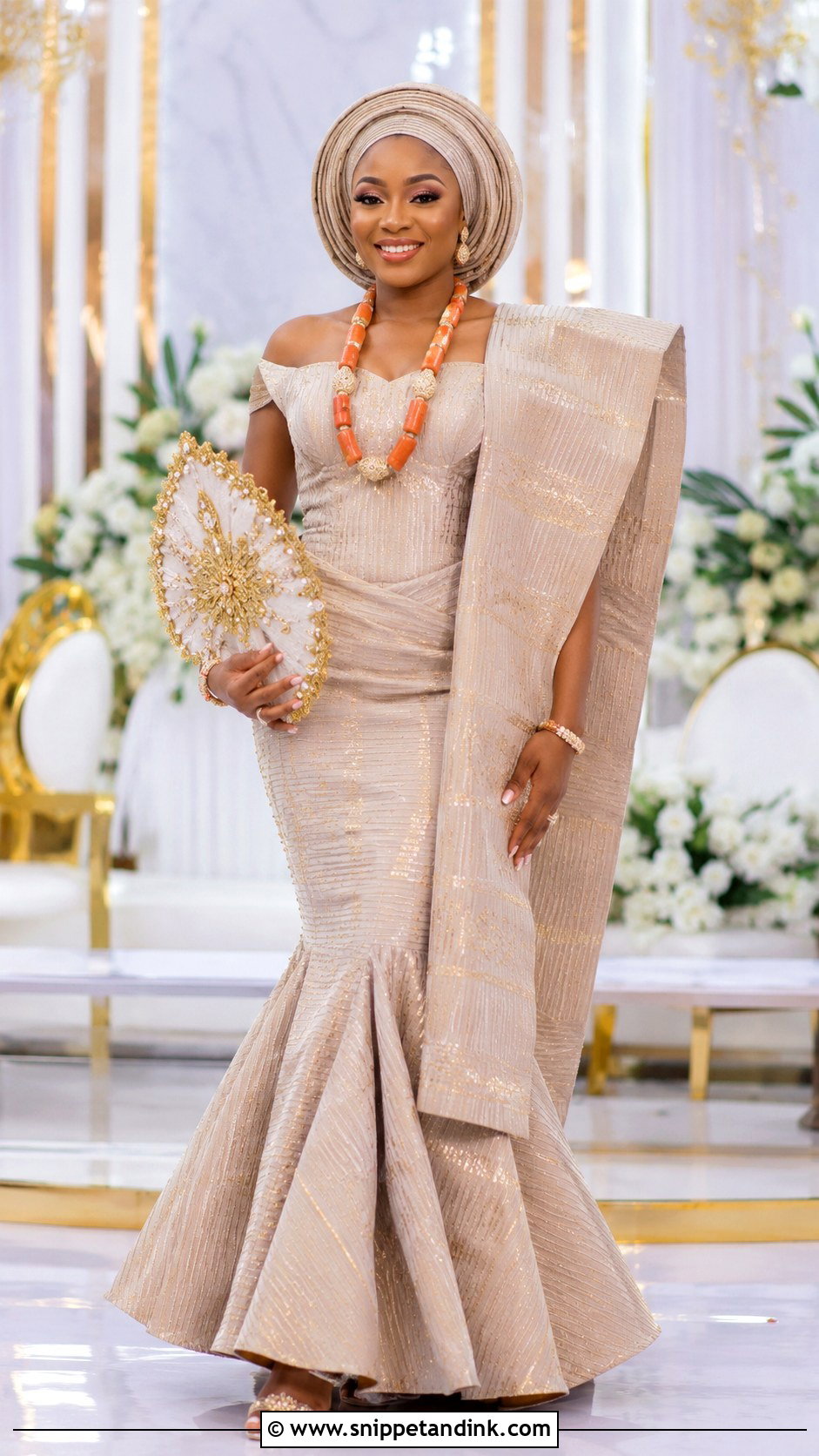 Mermaid Gown Yoruba Bride Attire - Snippet and Ink - 25 Yoruba Traditional Wedding Attire for Bride Ideas