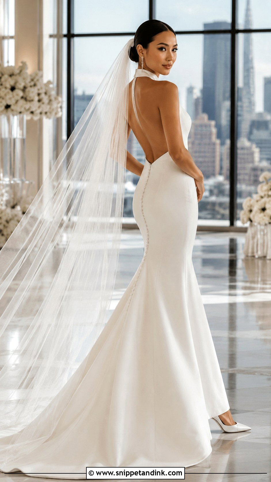 Mermaid High Neck Halter Wedding Dress - Snippet and Ink - 20 High Neck Halter Wedding Dress Ideas