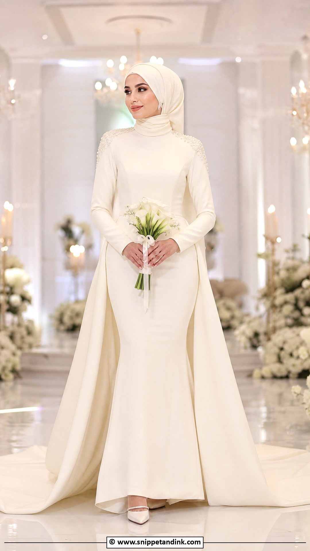 Mermaid Hijab Bride Dress - Snippet and Ink - 35 Hijab Bride Ideas