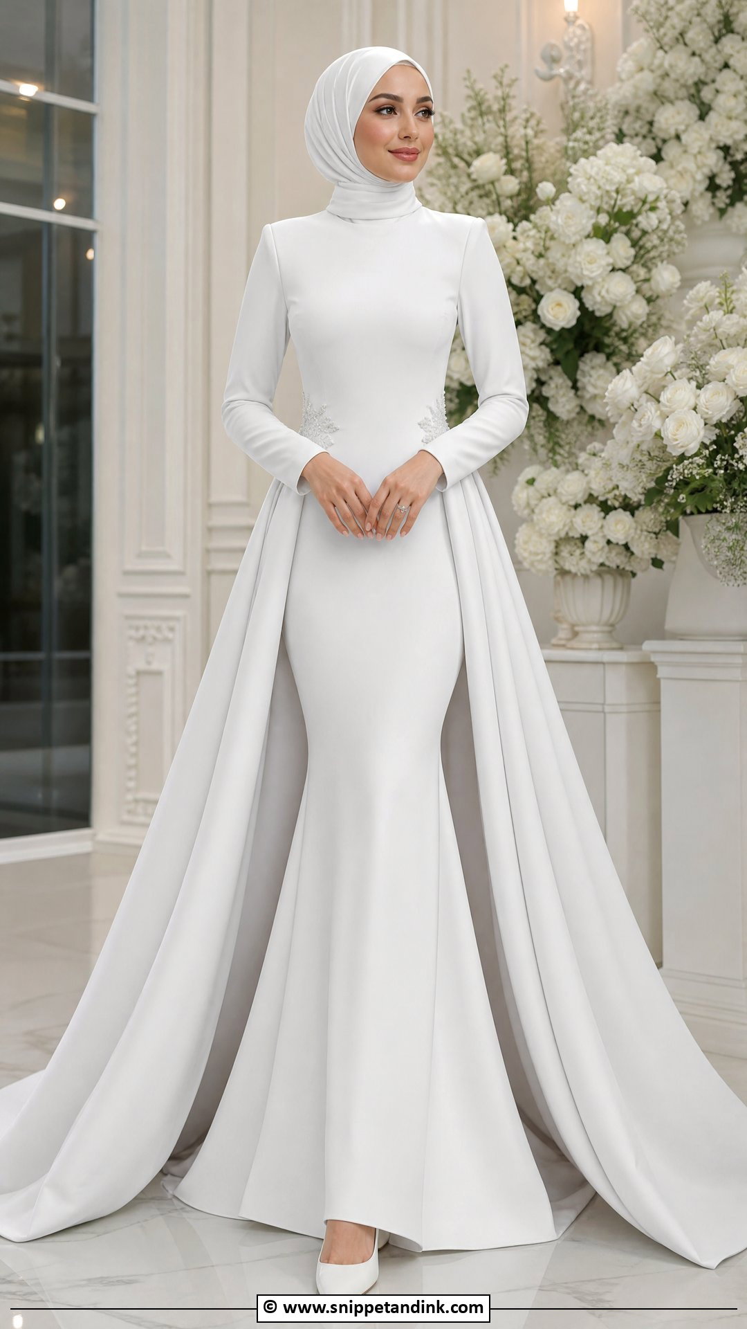 Mermaid Hijab Wedding Dress - Snippet and Ink - 35 Hijab Wedding Dresses