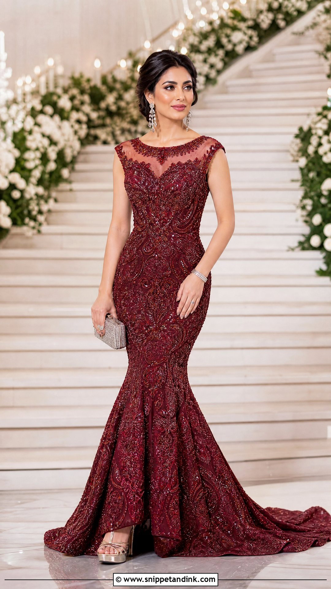 Mermaid Indian Bridal Gown - Snippet and Ink - 20 Indian Bridal Gown Ideas