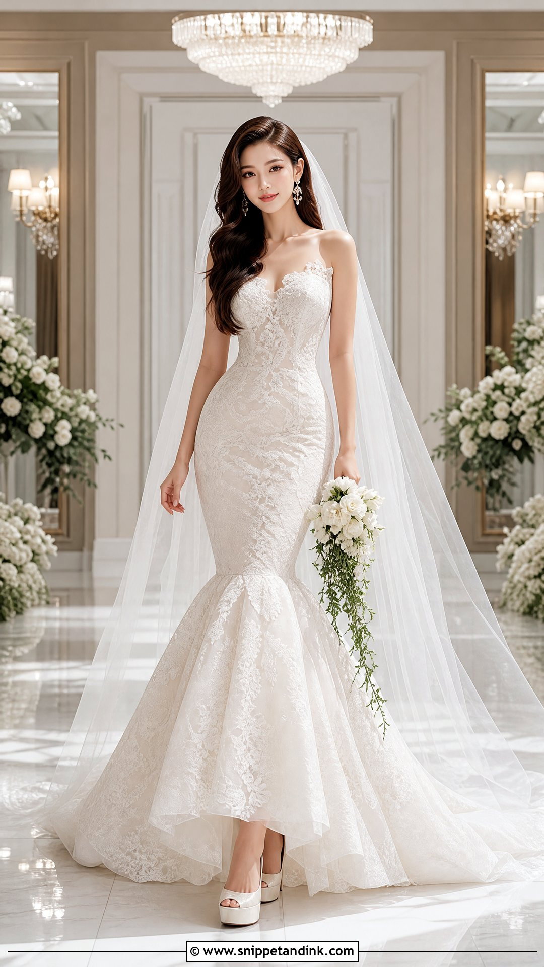 Mermaid Kdrama Wedding Dress - Snippet and Ink - 20 Kdrama Wedding Dress Ideas