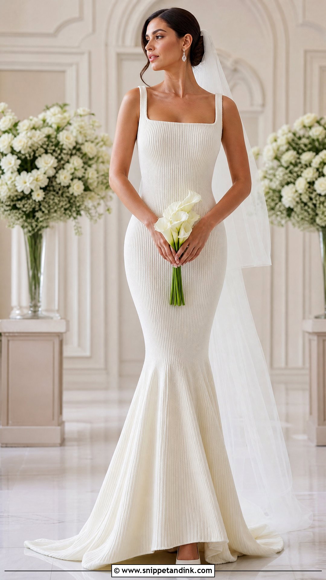 Mermaid Knitted Wedding Dress - Snippet and Ink - 25 Knitted Wedding Dress Ideas