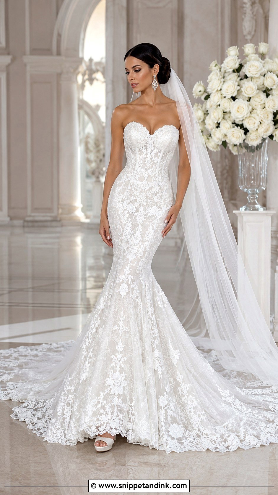 Mermaid Lace Bridal Dress - Snippet and Ink - 20 Lace Bridal Dresses