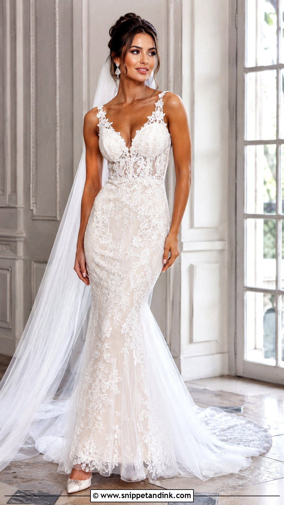 Mermaid Lace Etsy Wedding Dress - Snippet and Ink - 20 Etsy Wedding Dress Ideas