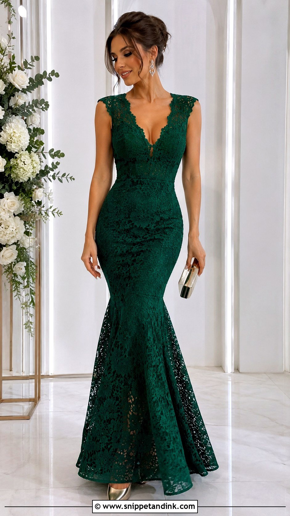 Mermaid Lace Gown - Snippet and Ink - 25 Latest Lace Gown Styles