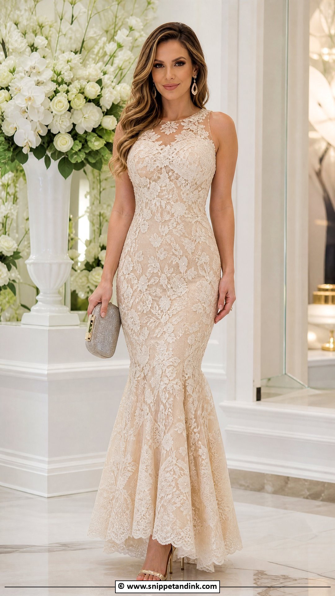 Mermaid Lace Gown - Snippet and Ink - 35 Lace Gown Styles