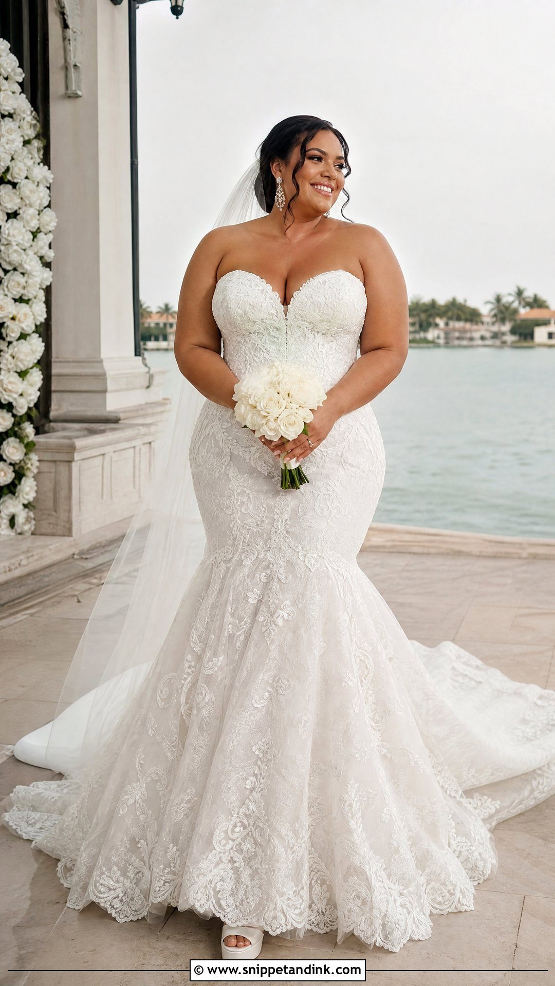 Mermaid Lace Plus Size Wedding Gown - Snippet and Ink - 20 Wedding Gowns for Plus Size Brides