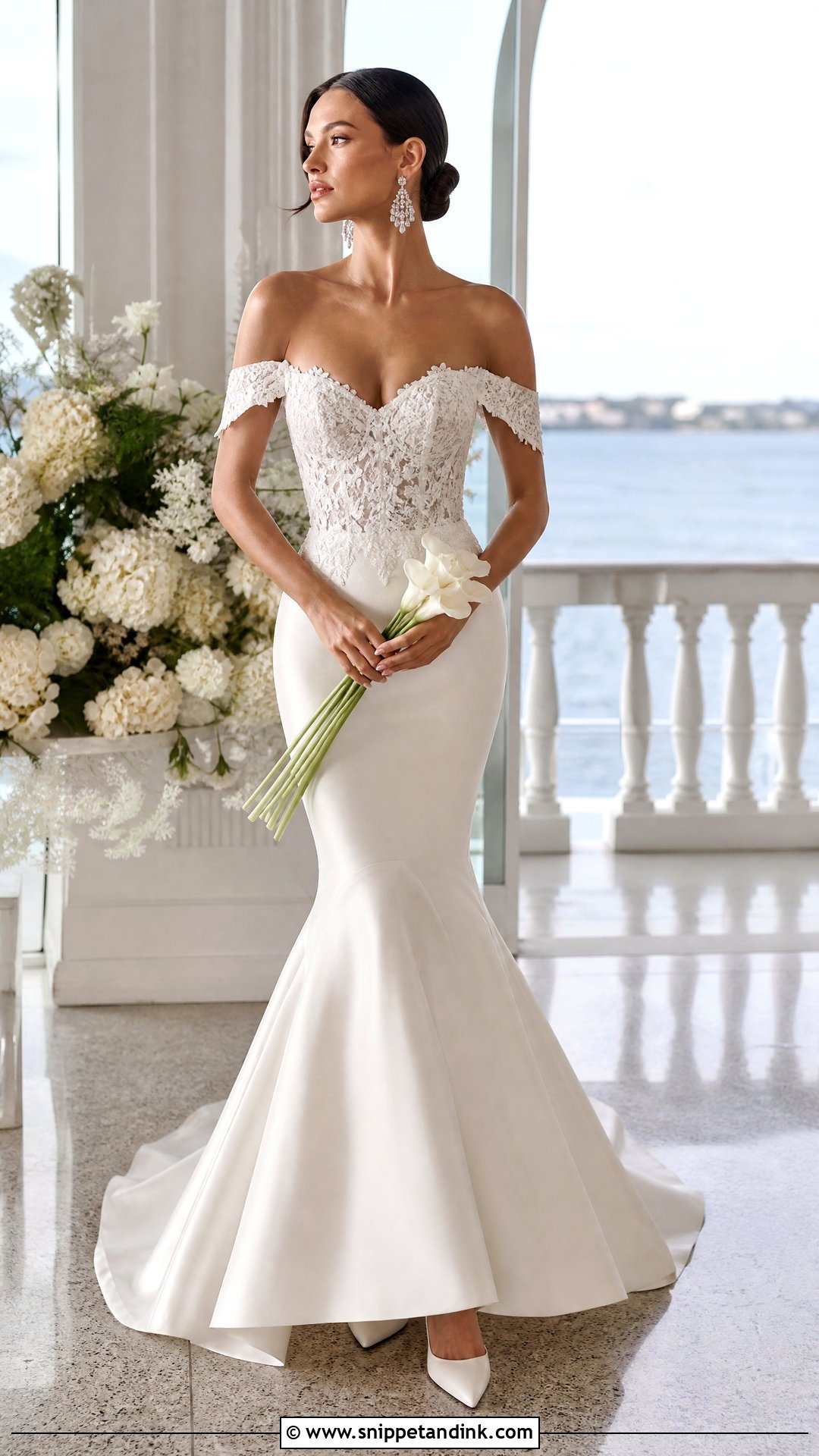 Mermaid Lace Top Wedding Dress - Snippet and Ink - 25 Lace Top Wedding Dress Ideas