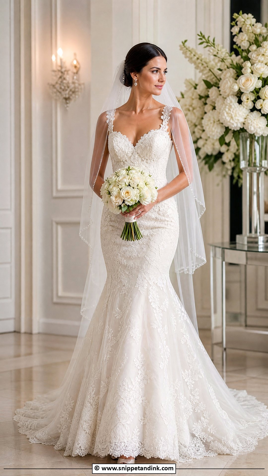 Mermaid Lace Wedding Dress - Snippet and Ink - 35 Classic Wedding Dress Ideas