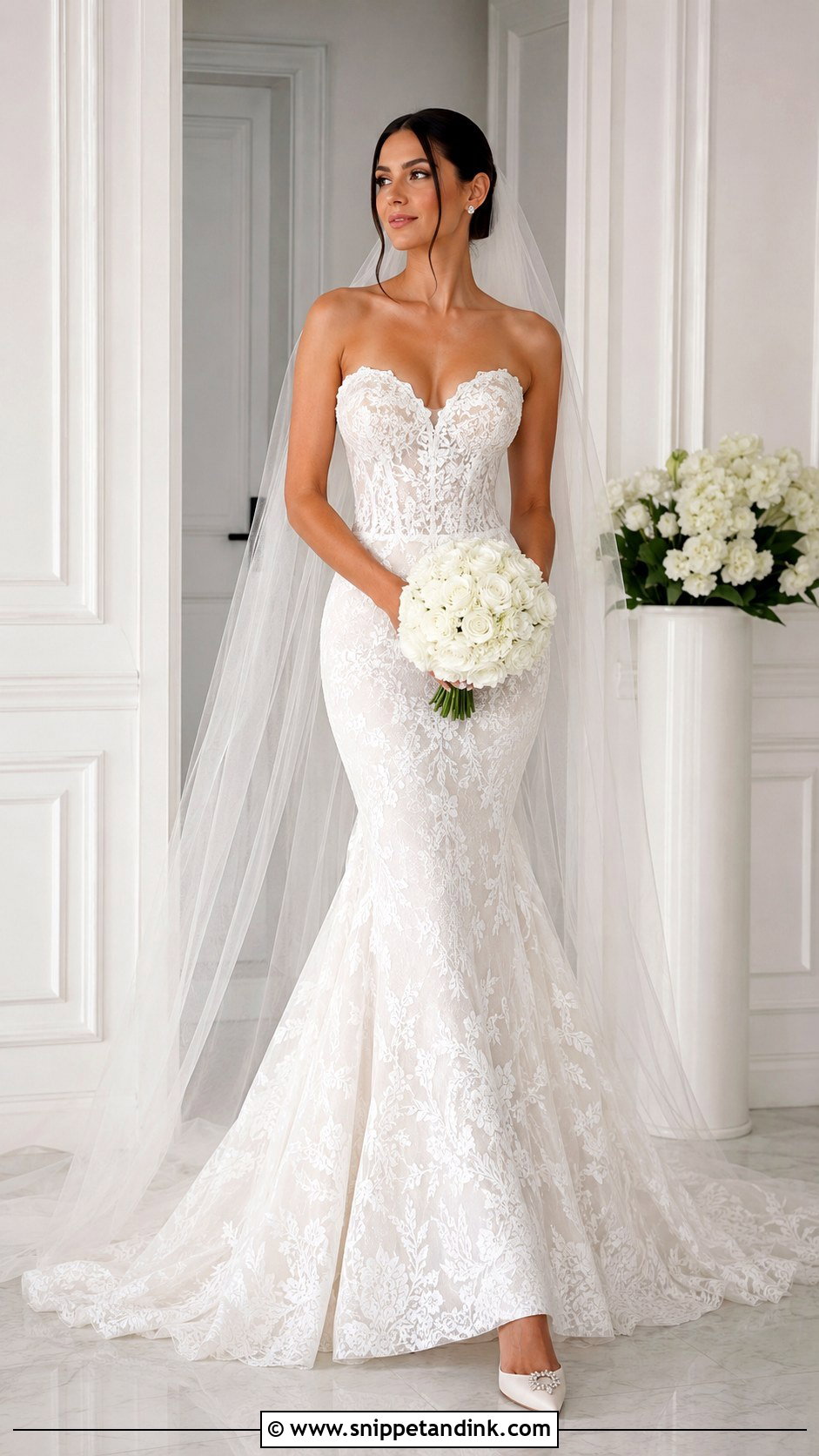 Mermaid Lace Wedding Dress - Snippet and Ink - 20 Lace Wedding Dress Inspo Ideas