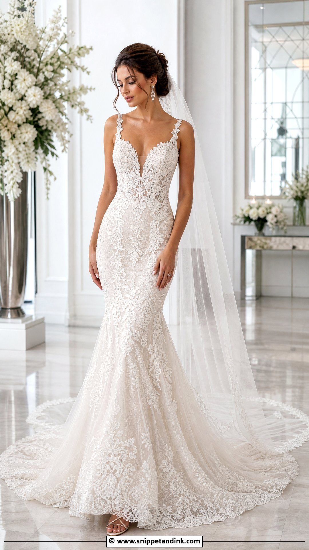 Mermaid Lace Wedding Dress - Snippet and Ink - 35 Lace Wedding Dresses