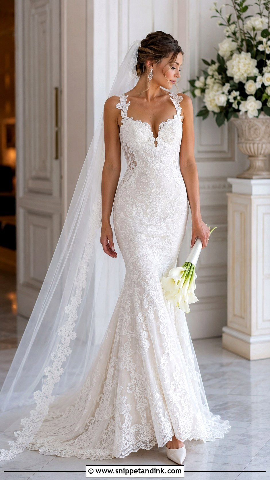 Mermaid Lace Wedding Dress - Snippet and Ink - 30 Vintage Lace Wedding Dress Ideas