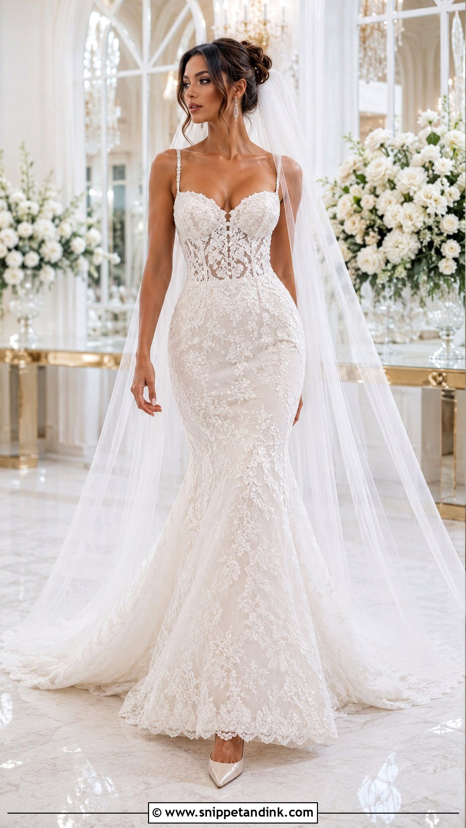 Mermaid Lace Wedding Dress - Snippet and Ink - 20 Beautiful Lace Styles for Wedding