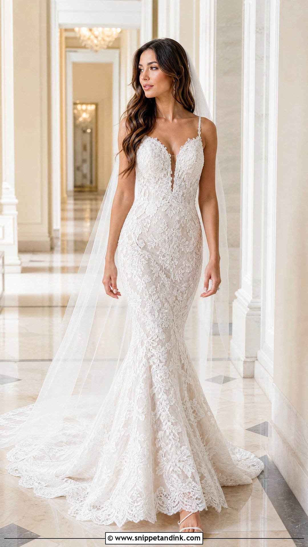 Mermaid Lace Wedding Gown - Snippet and Ink - 25 Elegant Wedding Gown Ideas