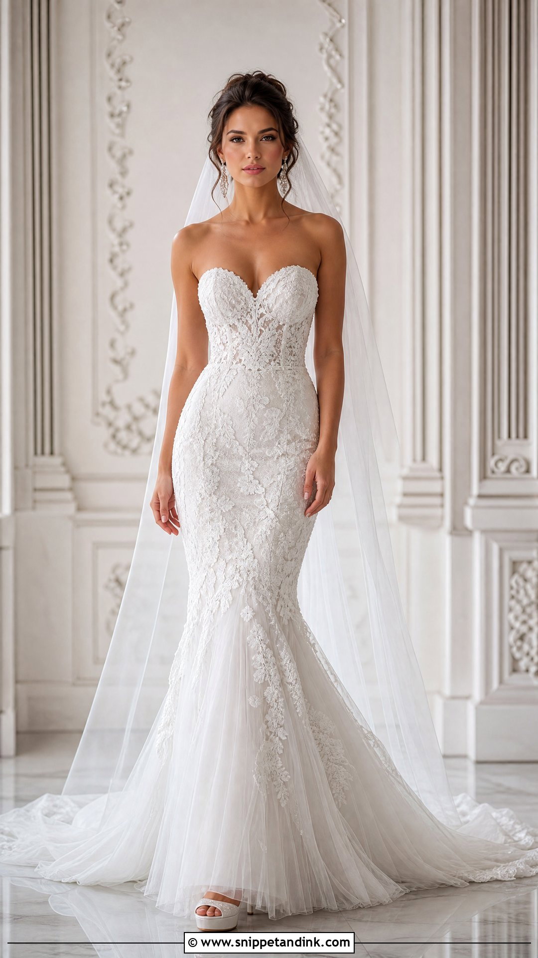 Mermaid Lace Wedding Gown - Snippet and Ink - 25 Dream Wedding Gown Ideas