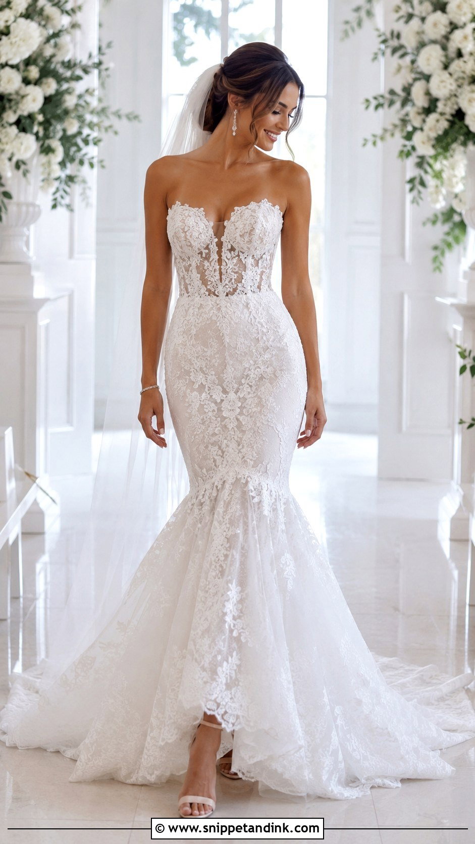 Mermaid Lace Wedding Gown - Snippet and Ink - 20 Lace Gown Styles for Wedding