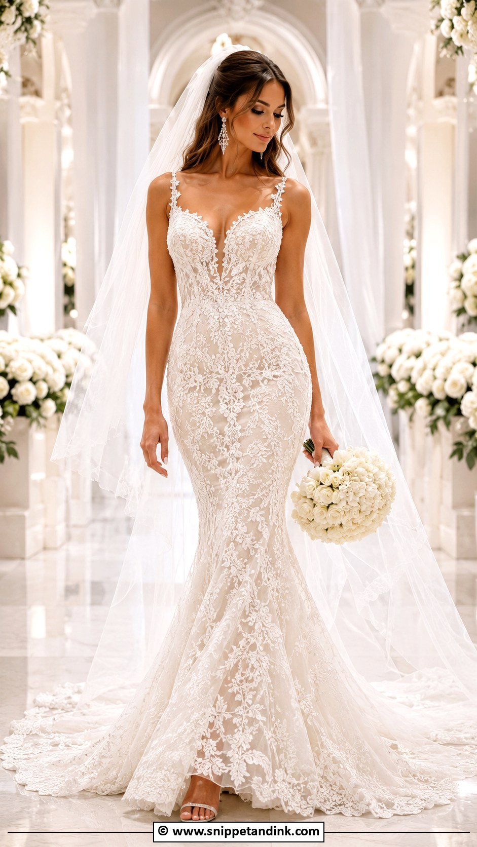 Mermaid Lace Wedding Gown - Snippet and Ink - 30 Classy Wedding Gown Ideas