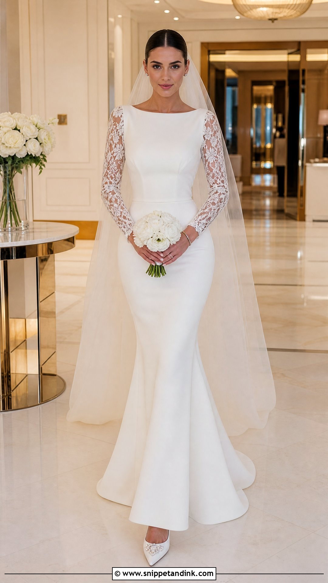 Mermaid Long Sleeve Bridal Dress - Snippet and Ink - 20 Bridal Dress Long Sleeve Ideas