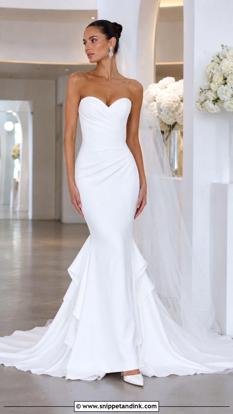Mermaid Low Waisted Wedding Dress - Snippet and Ink - 20 Low Waisted Wedding Dress Ideas