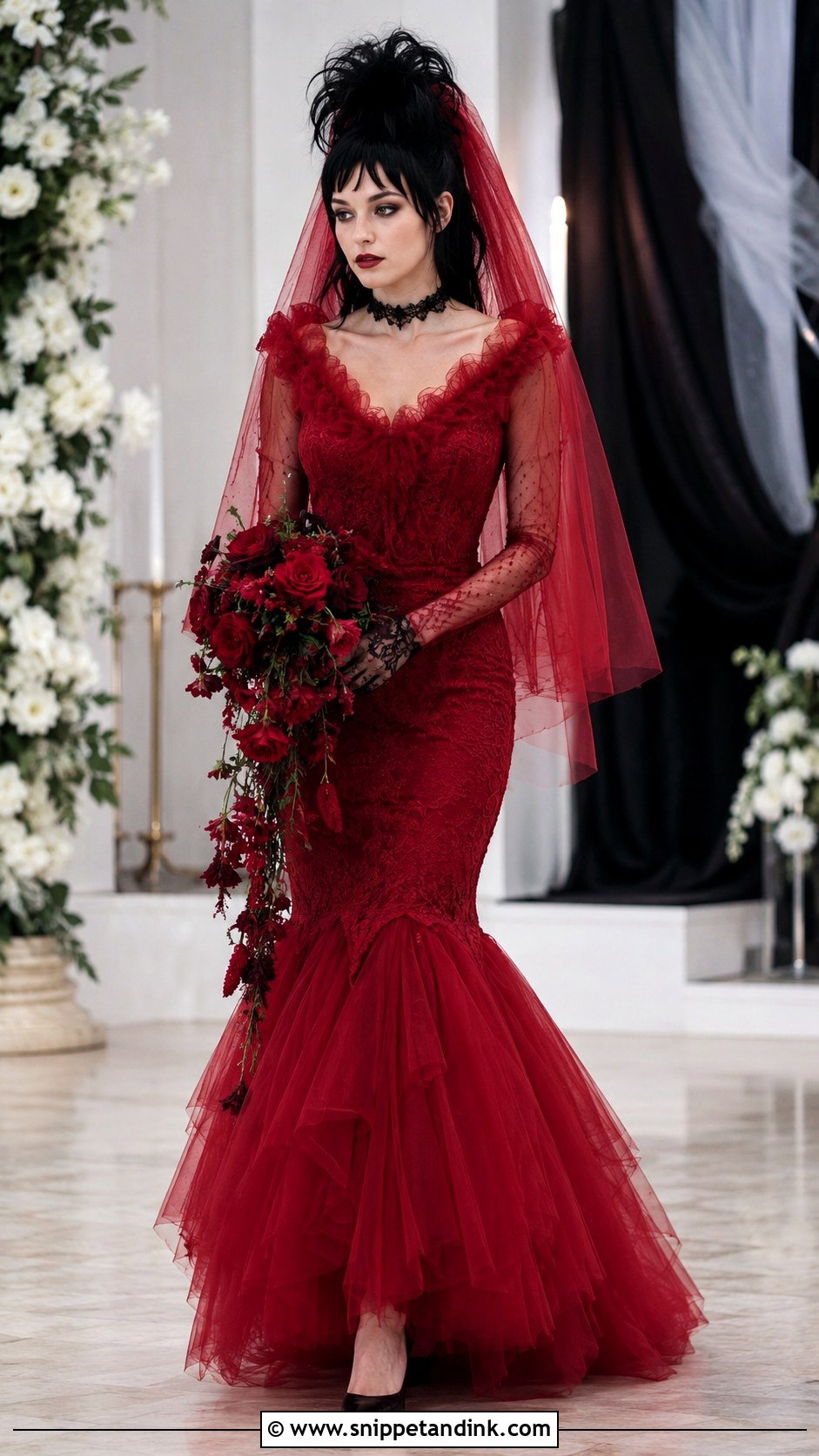Mermaid Lydia Deetz Wedding Dress - Snippet and Ink - 20 Lydia Deetz Wedding Dress Ideas
