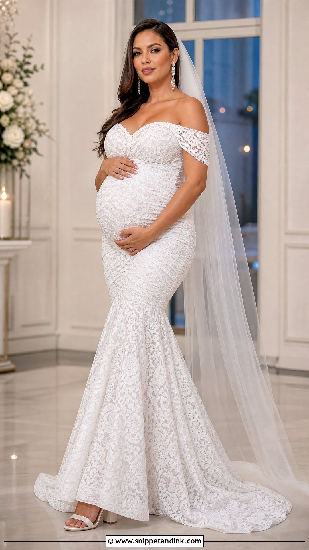 Mermaid Maternity Bridal Gown - Snippet and Ink - 25 Maternity Bridal Gowns
