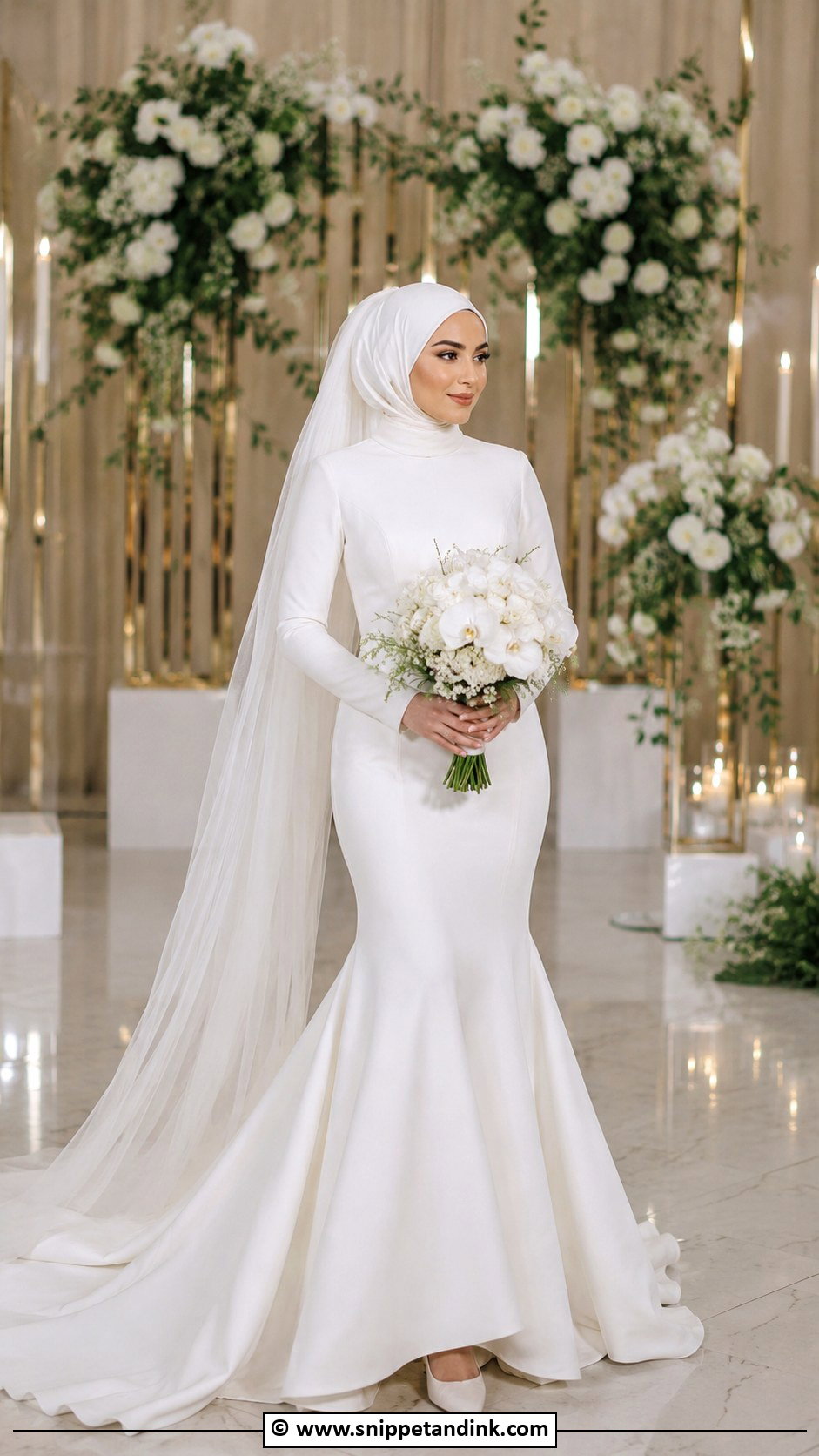 Mermaid Muslim Wedding Gown - Snippet and Ink - 30 Muslim Wedding Gown Ideas