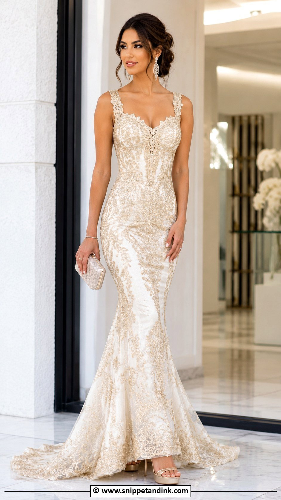 Mermaid Reception Gown - Snippet and Ink - 25 Indian Receptions Bridal Gowns
