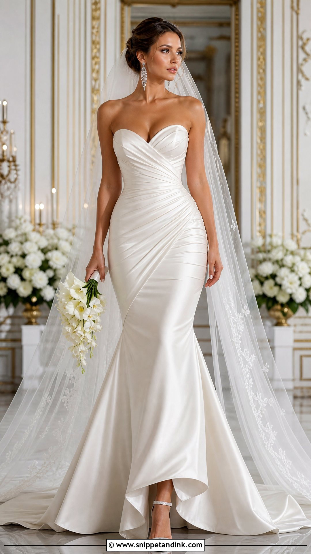 Mermaid Ruched Wedding Dress - Snippet and Ink - 25 Ruched Wedding Dress Ideas