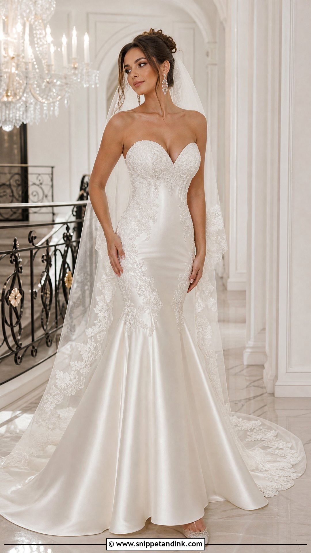 Mermaid Satin Lace Wedding Dress - Snippet and Ink - 20 Satin Lace Wedding Dress Ideas