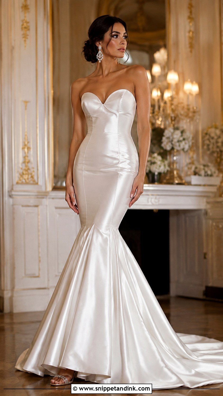 Mermaid Satin Wedding Dress - Snippet and Ink - 30 Old Hollywood Wedding Dress Ideas