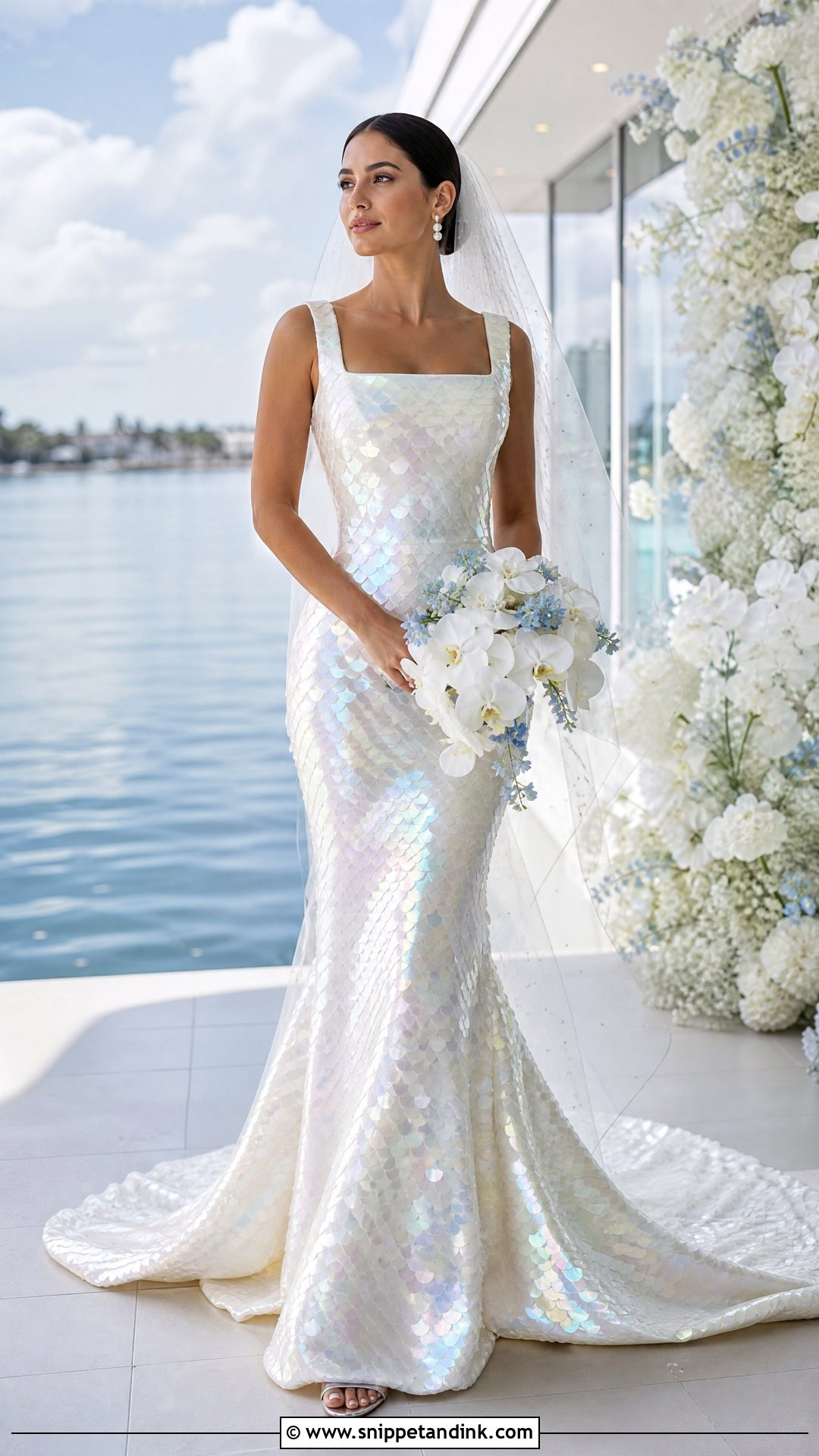 Mermaid Scale Iridescent Wedding Dress - Snippet and Ink - 25 Iridescent Wedding Dress Ideas