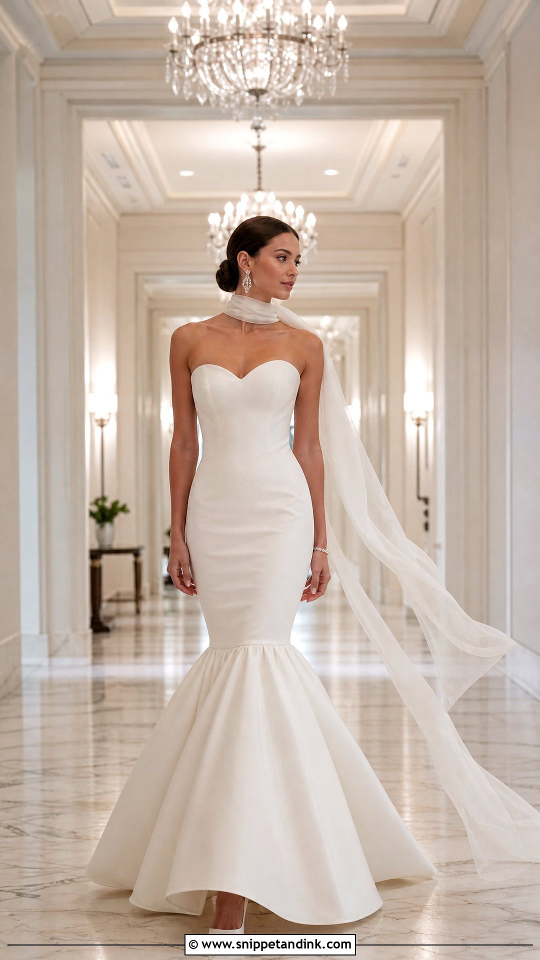 Mermaid Scarf Wedding Dress - Snippet and Ink - 20 Scarf Wedding Dresses