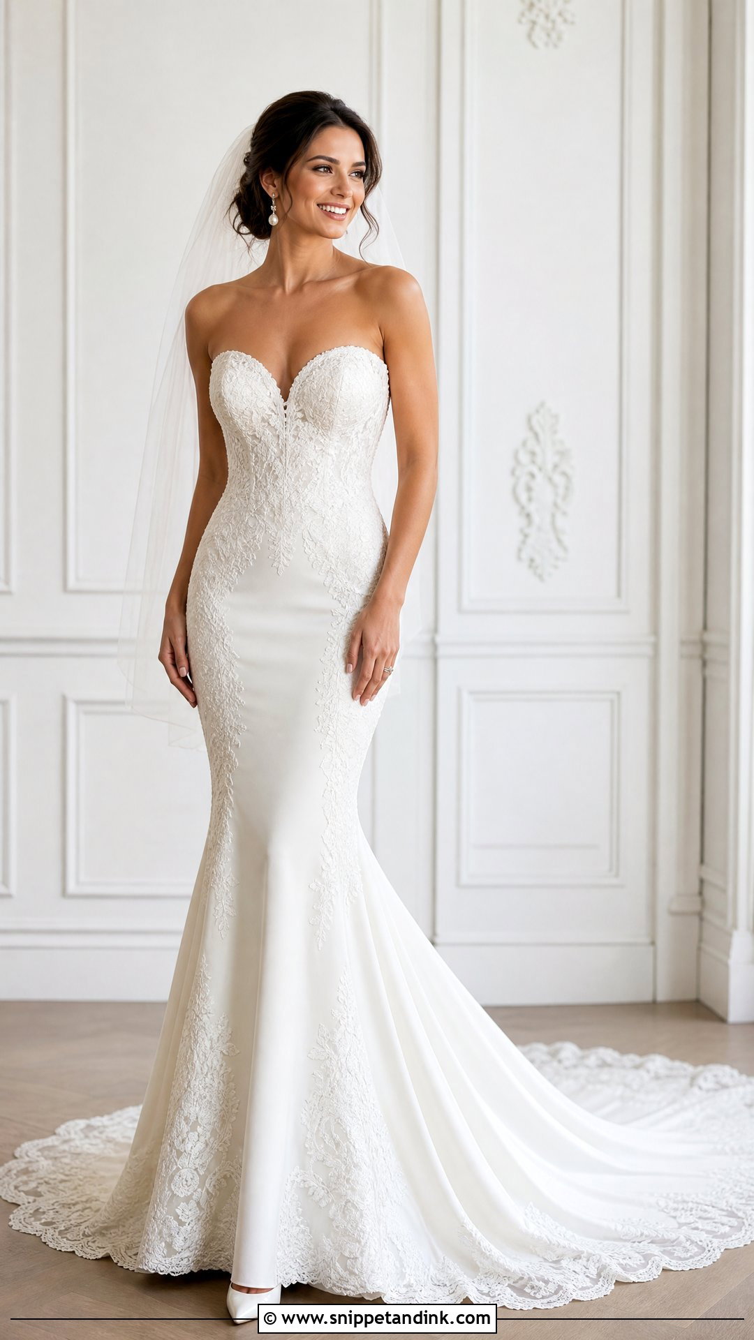 Mermaid Silhouette Wedding Dress - Snippet and Ink - 25 Mermaid Silhouette Ideas