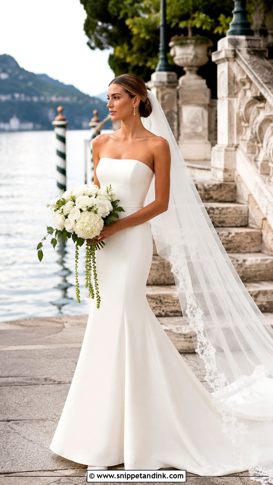 Mermaid Straight Neckline Wedding Dress - Snippet and Ink - 20 Straight Neckline Wedding Dress Ideas