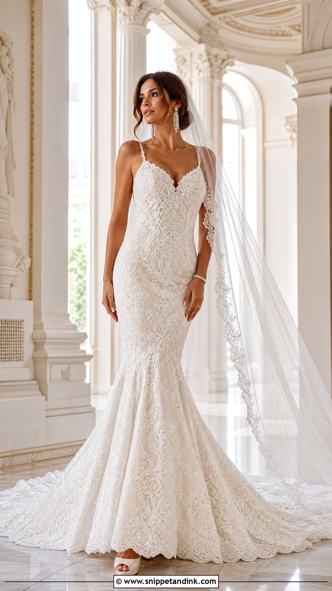 Mermaid Strappy Wedding Dress - Snippet and Ink - 20 Strappy Wedding Dress Ideas