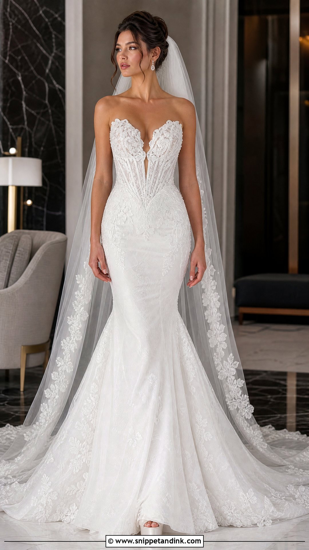 Mermaid V Corset Wedding Dress - Snippet and Ink - 20 V Corset Wedding Dress Ideas