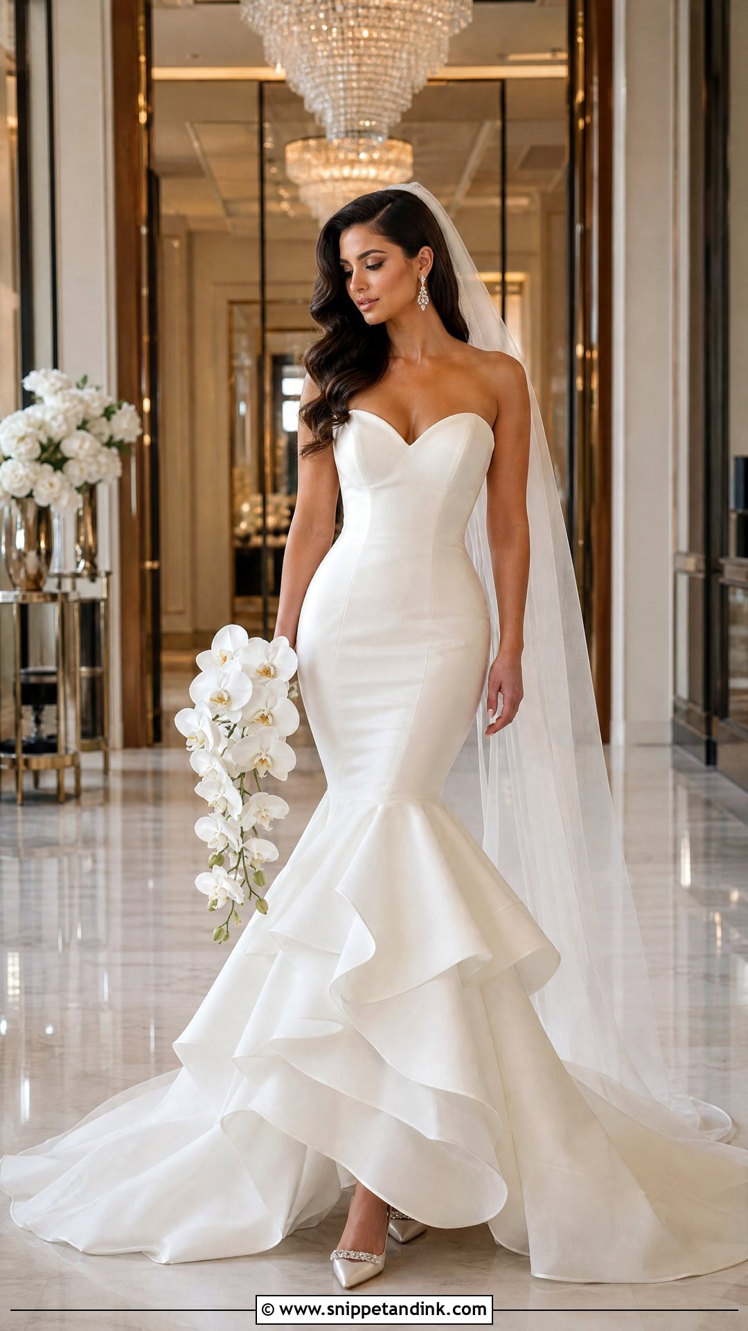 Mermaid Waterfall Wedding Dress - Snippet and Ink - 20 Waterfall Wedding Dress Ideas